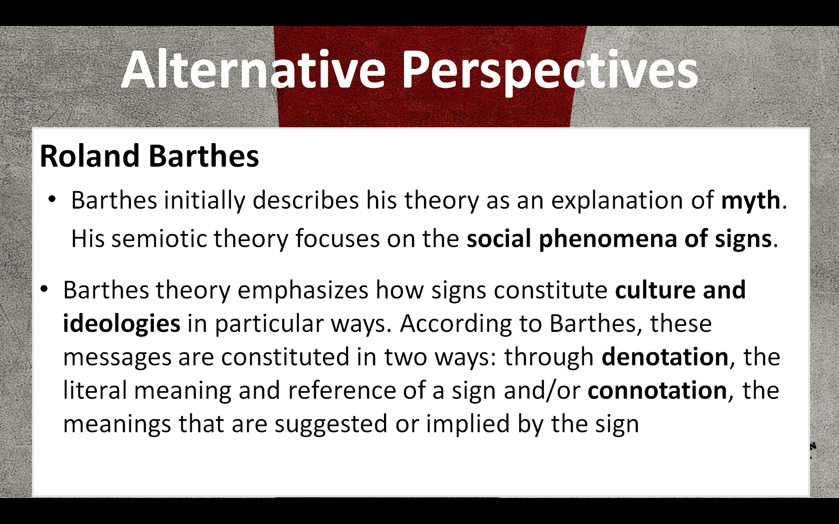 What Is Barthes Semiotics Theory